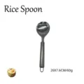 Roestvrijstalen keuken opscheplepel 26x7,6 cm met ergonomische handgreep en ophangoog - Rijstlepel / 26x7.6cm