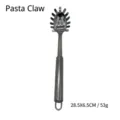 Roestvrijstalen spaghetti server pasta vork met ronde handgreep maat 28,5x6,5cm 53g item - Pastalepel / 28.5x6.5cm