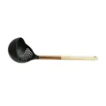 Nylon slotted spoon kitchen cooking utensil with wooden handle and metal connection ring - Wood & Copper Handle Soup Ladle