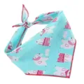 Detailopname van schattig ijsberenpatroon op blauwe polyester hondensjaal bandana. - L / 73*50*50cm / IJsbeer Lichtblauw (SJJ28)