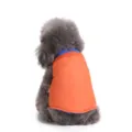 Orange and blue pet winter padded vest for small dogs and puppies - XS / Orange