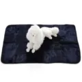 Double-sided fleece pet blanket for dogs and cats, soft and warm sleeping mat for all seasons. - Sapphire Blue