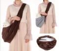 Bolso bandolera suave para mascotas con cuerda de seguridad para gatos y perros - Estilo Ajustable con Bolsillo para Teléfono Suave / Café