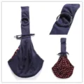 Portable pet sling carrier for small dogs and cats outdoor travel breathable shoulder bag. - Sapphire Blue Adjustable XBD172