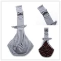 Grey breathable cotton pet sling carrier, single shoulder crossbody bag for small dogs and cats. - Grey Adjustable XBD173