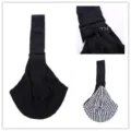 Breathable single shoulder pet sling bag for small dogs, black and white checkered design portable. - Black Reversible Plaid XBD188