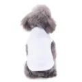 Summer solid color dog vest breathable pet clothes cute puppy t-shirt apparel clothing - S / White T-shirt CZD55