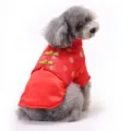 Feestelijk rood Chinees Nieuwjaar Tang-pak voor honden met gouden zegenspatronen - 2XL / Tops / Rood (TZ18)