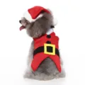 Joli costume de Noël pour chien de petite taille, bonnet de Père Noël rouge et variante. - Style Rouge de Noël