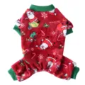 Christmas Pet Dog Fleece Jumper Warm Four-Legged Santa Claus Clothes Winter Puppy Apparel - S / SDZ111 Santa Gift Red