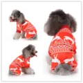 Combinaison Noël pour chien, vêtement rouge renne pour petit chien, costume animal. - SDZ78 Rouge