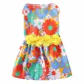 Robe florale respirante pour animaux, chiens et chats, jolis vêtements d'été pour chiot. - XS / Coloré