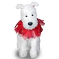 Festive red tulle pet collar decorated with colorful small bells for holiday decoration - S / Red Tulle With Bell (SDZ02)