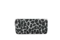 Elegante pochette da donna in lino con stampa leopardata e chiusura a zip dorata - Leopardo Bianco