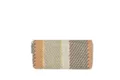 Portafoglio pochette in lino intrecciato etnico con motivo colorato - Grigio a Righe