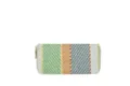 Grande pochette da donna in lino intrecciato con vivaci strisce colorate e moda - A Righe Verdi