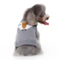 Pull tricoté gris pour chien animal compagnie mignon vêtement chaud hiver variante - S / Gris