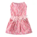 Jolie robe florale pour animaux, chiens et chats, légère et respirante, belle tenue d'été. - XS / Rose