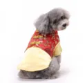 Festive pet dog Chinese Tang suit for New Year with traditional embroidery - 3XL / Tops / Red (TZ08)