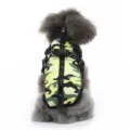 Warm camo dog winter jacket with integrated harness, heavy duty zipper pet coat for outdoor walk - S / DZ253 Green Camouflage