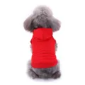 Gilet à capuche rouge uni pour chien vêtements d'été pour animaux chemise chiot - T-shirt à capuche rouge CZD66