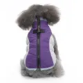Giacca invernale calda per cani con cerniera, abbigliamento comodo per animali domestici. - DZ259 Viola