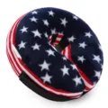 Plush pet recovery collar with American flag stars and stripes design, soft and comfortable. - Five-pointed Star