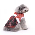 Pet winter Tang suit for dogs, red and black festive two-legged apparel, thick warm variant. - XS / Black