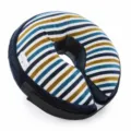 Stripe plush pet recovery collar soft Elizabethan cone for dogs cats breathable pet neck care - Colorful Stripes