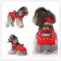 Pull-over Chien Renne de Noël Rouge Mignon Tricoté Chiot Hiver Vêtement Chaud - S / Rouge