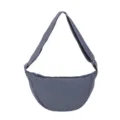 Elegante bolso bandolera de nailon gris azulado para mujer con correa ajustable - Azul