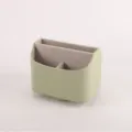 Modern green rotating desk organizer featuring a ribbed texture and multiple storage slots - M / Fruit Green