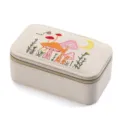 Exquisite cotton linen jewelry storage box with colorful mushroom embroidery patterns - 13.8*8.5*5.6cm / Mushroom Moon