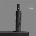 Ombrello pieghevole automatico professionale a otto stecche in elegante finitura Nero Ossidiana - Automatico / Otto Stecche / Nero ossidiana