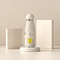 Minimalistischer beigefarbener Kapselschirm mit UPF50+ UV-Schutz und kompaktem Design - 6-Knochen Faserrahmen / Platanenbeige