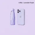 Mini ombrello a capsula lavanda, protezione UV portatile per variante - 6-Rib Thickened Black Glue / Viola Lavanda