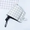 Ombrello automatico pieghevole a quadri nero e bianco protezione solare portatile - Automatico / Quadri Bianchi