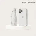 Mini ombrello a capsula bianco perla a otto stecche per protezione solare e uso pioggia - 8-Rib Thickened Black Glue / Bianco perla