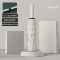 Hoogwaardige gebroken witte automatische vouwparaplu met windbestendige 12K ribbenstructuur - 96 Baleinen Volledig Automatische Versterkte Stijl / Sycamore Beige