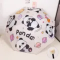 Ombrello pieghevole con protezione UV da donna con grazioso motivo panda e dettaglio in legno - Carino Panda - Manuale