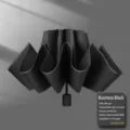 Geschäftsschwarzer umgedrehter manueller Regenschirm mit 8 Rippen - Manuelles Modell / Acht Rippen / Obsidian-Schwarz