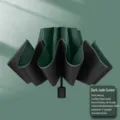 Dunkelgrüner manueller umgekehrter Regenschirm mit 8 Rippen für Sonne und Regen - Manuelles Modell / Acht Rippen / Dunkelgrün