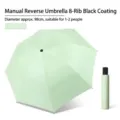 Paraguas plegable manual verde aguacate con capa protectora UV y diámetro de 98cm - Manual 3 Pliegues (8 Varillas) / Icy Green