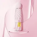 Kompakter rosa Kapselschirm mit UV-Schutzfaktor UPF 50+ Bewertung - 8-Knochen Verstärkter Stil / Hellrosa