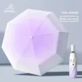 Automatic gradient taro purple sun umbrella featuring UPF50+ black glue sun protection - Automatic 8 Ribs / Gradient Purple