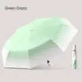 Automatischer Verlaufs-Regenschirm in Grasgrün und Weiß für Sonne und Regenschutz - 8 Rippen Automatisch / Gradient Limettengrün
