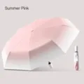 Eleganter automatischer Regenschirm mit rosa-weißem Farbverlauf, UV-Schutz und schwarzer Beschichtung - 8 Rippen Automatisch / Verlauf Pfirsichrosa