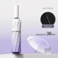 Automatischer faltbarer Regenschirm mit lila Farbverlauf für Sonne und Regen - 12-Rippen Automatik / Verlauf Taro Violett