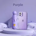 Mini ombrello a capsula viola a cinque pieghe con protezione UV UPF50+ per sole e pioggia - 6 Bacchette 5 Pieghi (Rivestimento Nero) / Viola Affascinante