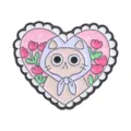 Épingle à nourrice en émail en forme de cœur avec chat et tulipes pour sac à dos - Style Chat Tulipe (QHXZ6569)